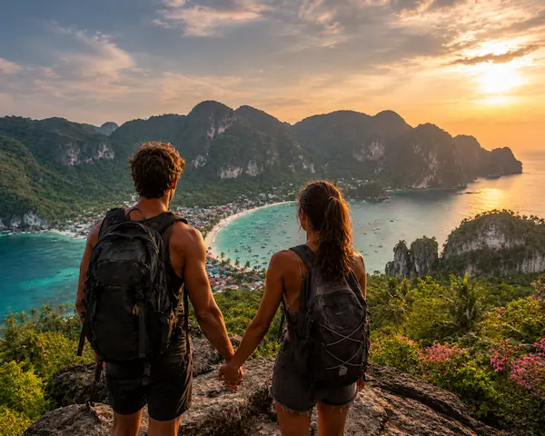 About David Hibbins exploring a scenic viewpoint in Thailand, reflecting a passion for travel, human connection, adventure, and the Southeast Asia experiences that inspire his writing.